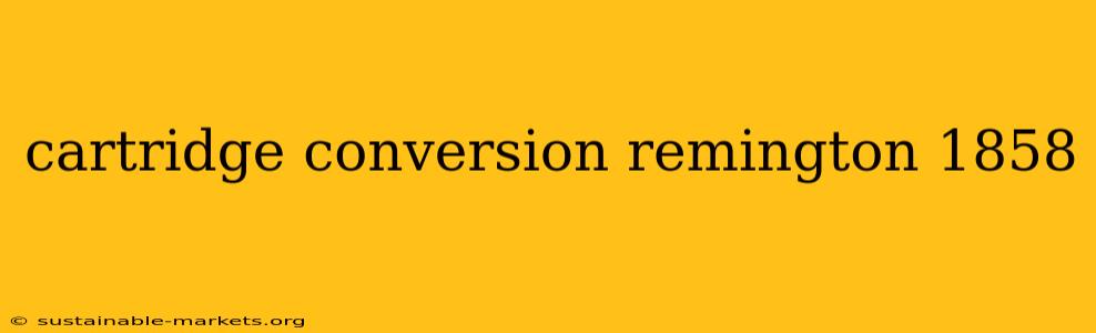 cartridge conversion remington 1858
