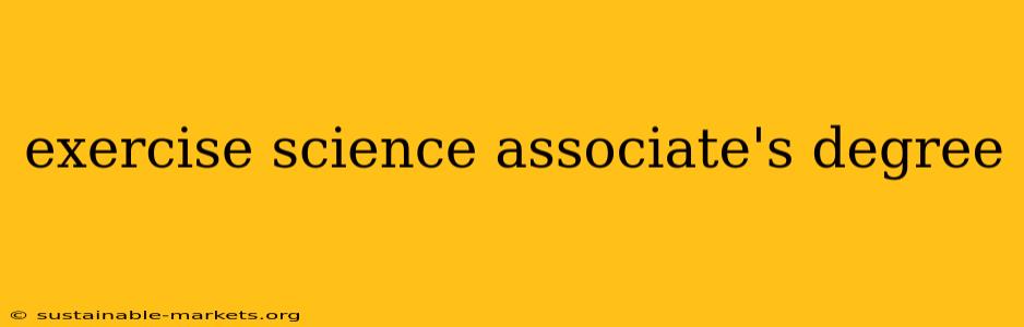 exercise science associate's degree