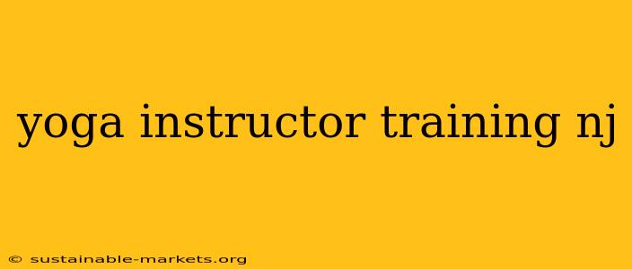 yoga instructor training nj